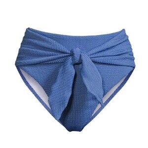 Veronica Beard Azoia High Waist Bikini Swimsuit Bottom In Riviera Blue Sz M New